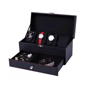 Luxury Jewelry & Watch Organizer Box – Multi-Compartment Design