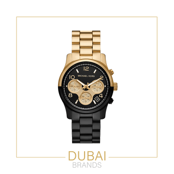 Michael Kors – Black & Gold Chronograph Dial – Two Tone Bracelet – Original