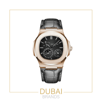 Patek Philippe Nautilus Moonphase Manual Wind Rose Gold – Leather Strap
