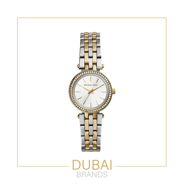 Michael Kors – White Dial – Two Tone Bracelet with Crystal Bezel – Original