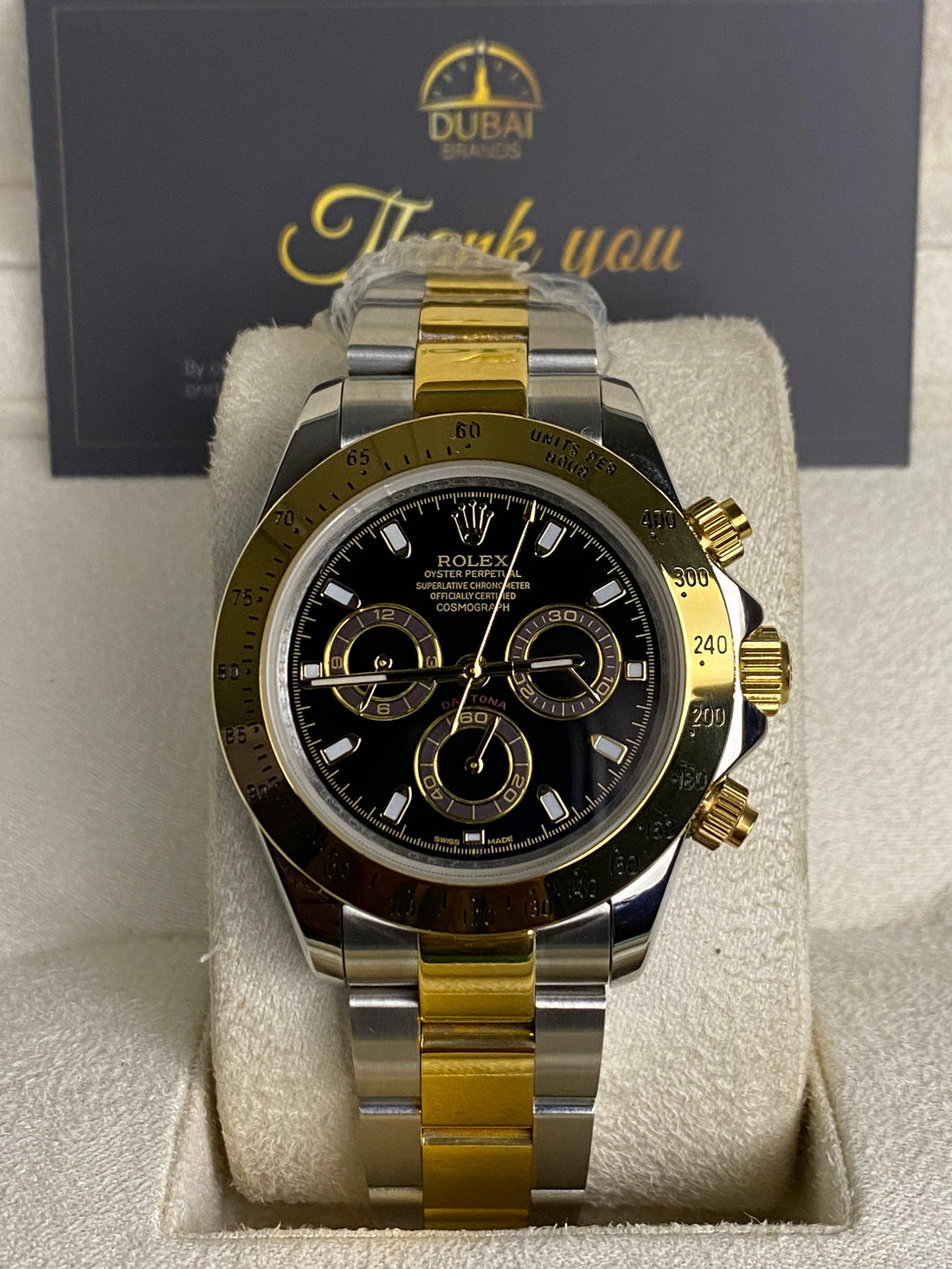 Rolex Cosmograph Daytona  Black Dial Two-Tone Gold & Steel