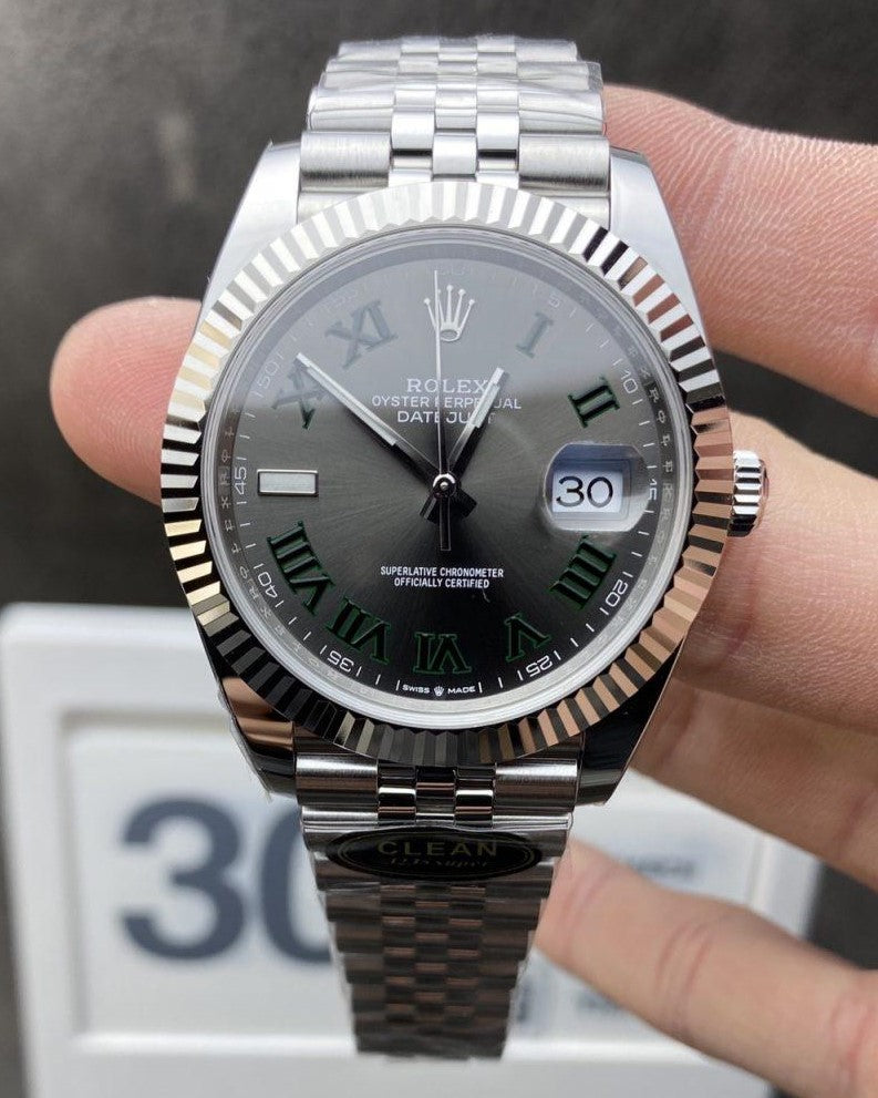 SUPER Clone Datejust Wimbledon Grey Dial