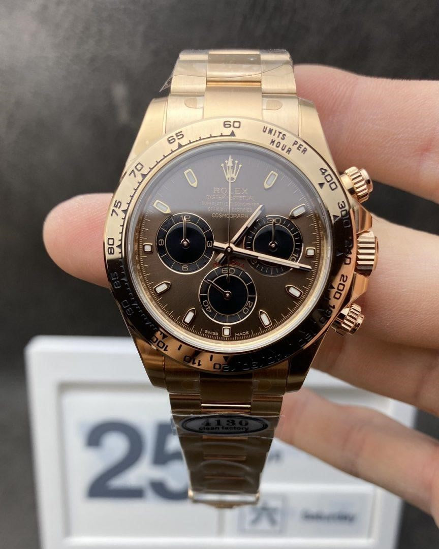 Super Clone Daytona Rose Gold Brown Dial