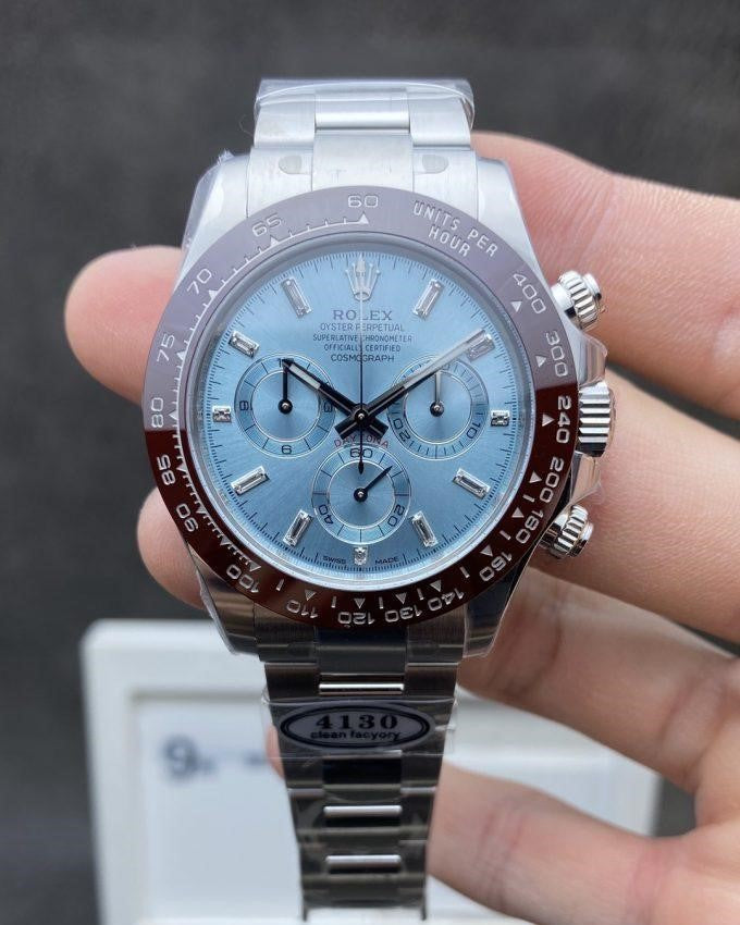 Super Clone Daytona Ice Blue Dial Diamonds Markers