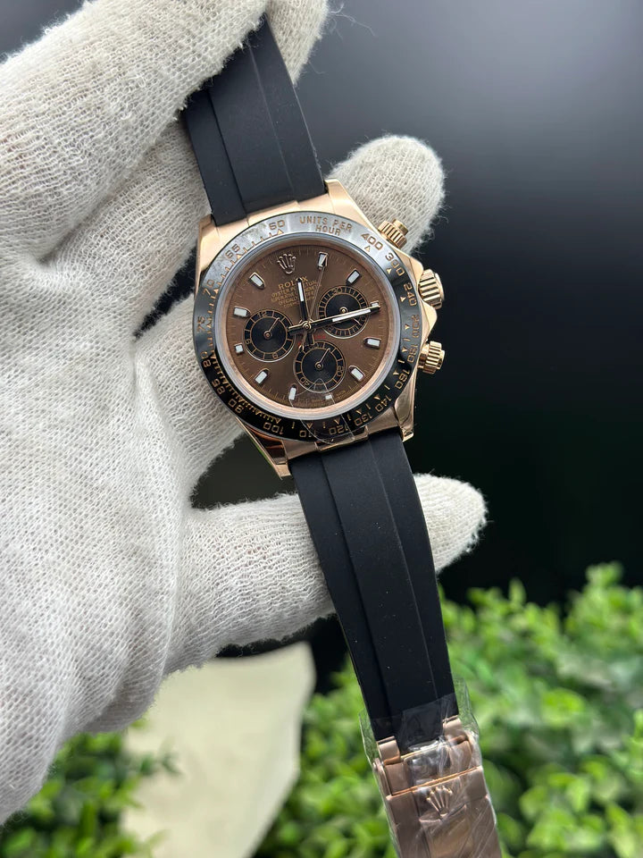 Rolex Daytona 44 mm Chocolate Dial Rose Gold Oysterflex