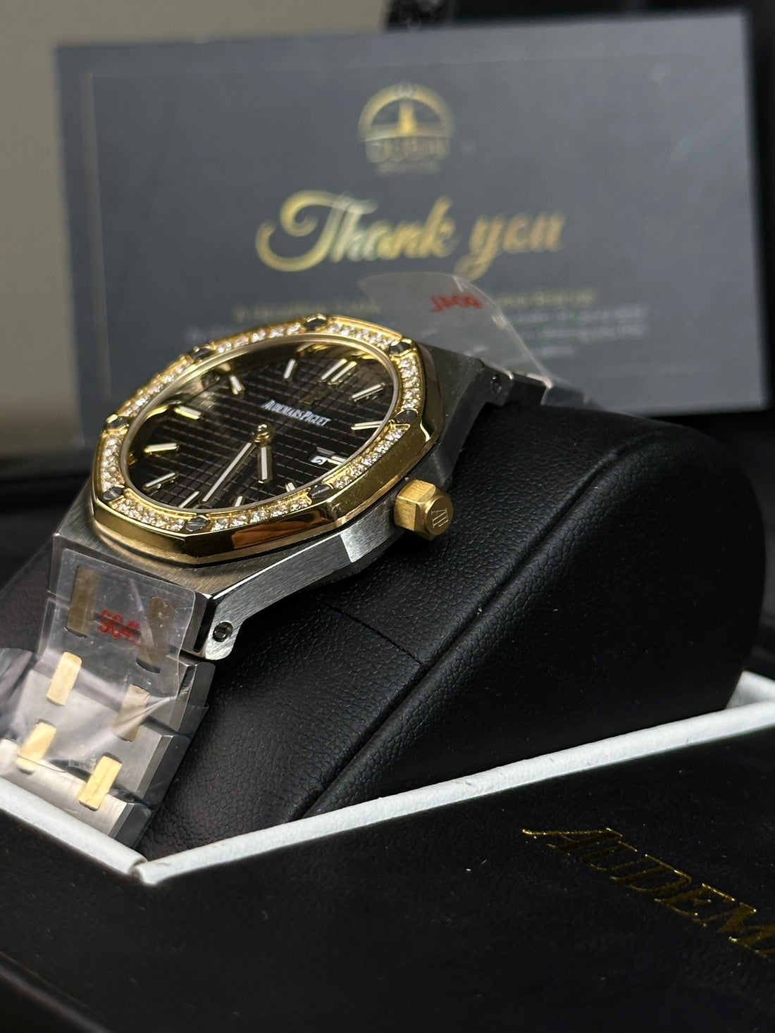 Audemars Piguet Royal Oak – Two-Tone with Diamond Bezel & Black Dial