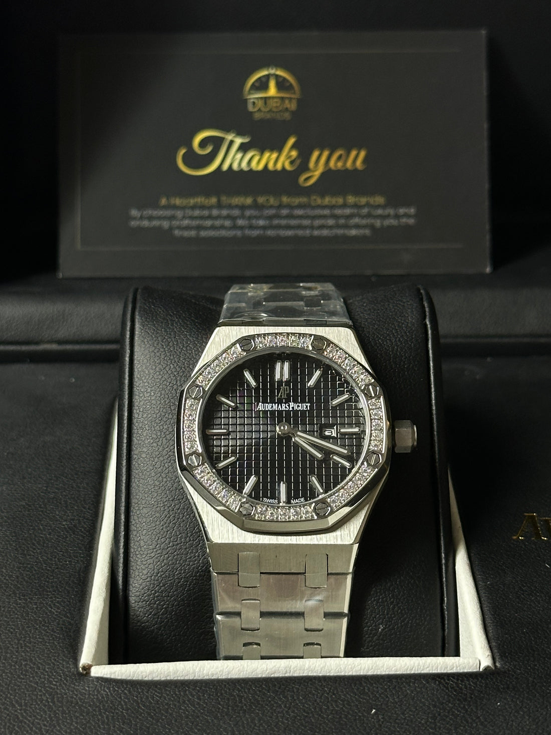 Audemars Piguet Royal Oak – Diamond Bezel with Black Dial