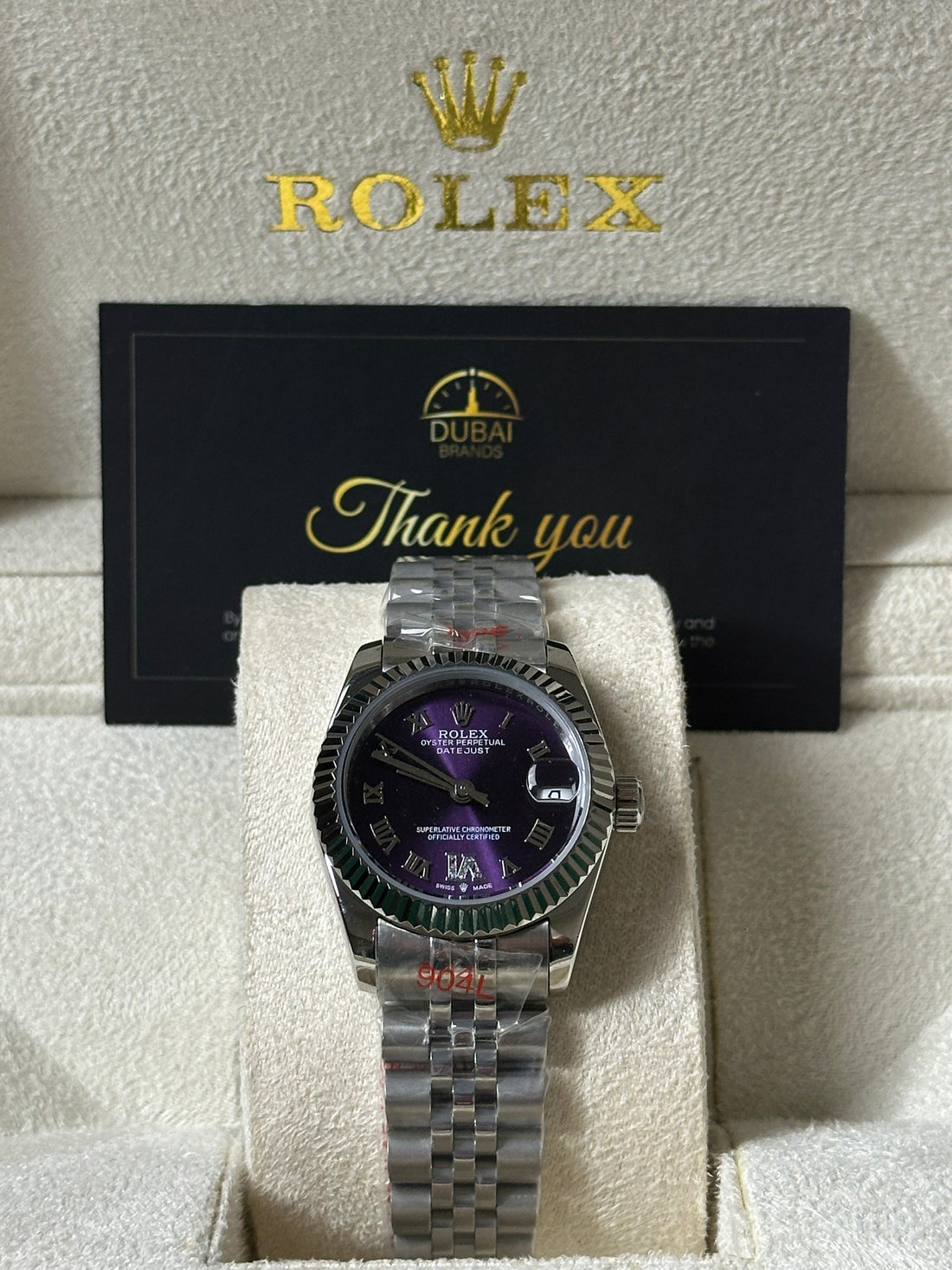 Rolex Datejust – Purple Roman Dial with Diamond VI