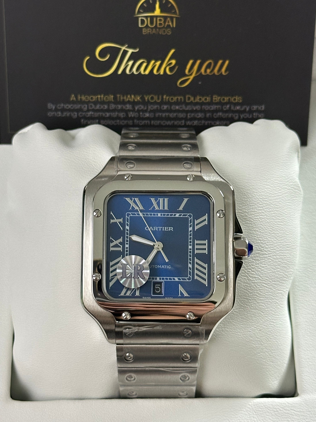 Cartier Santos  Blue Dial  Stainless Steel  Automatic  40mm