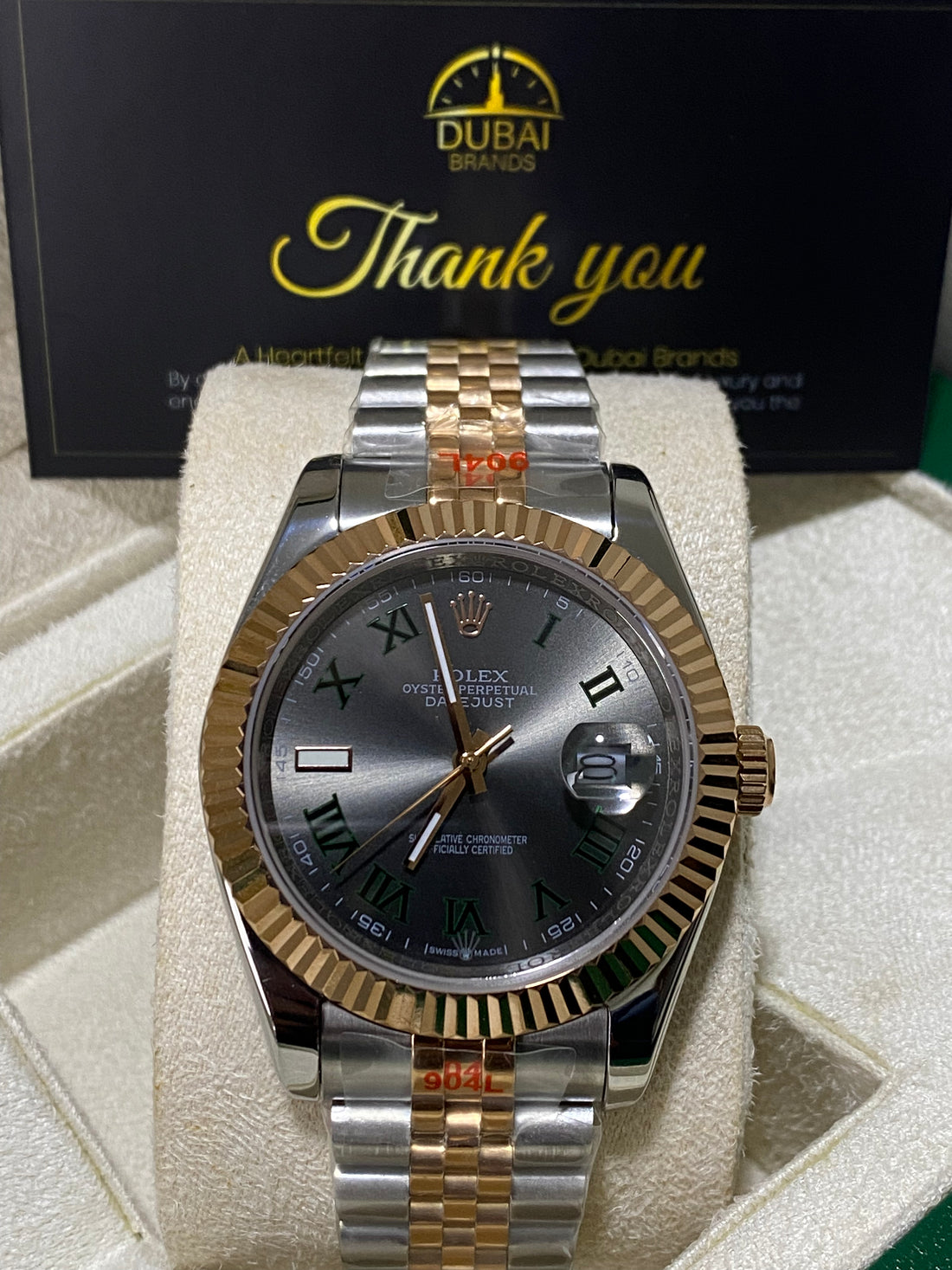 Rolex Datejust 41 mm Steel & Rose Gold Slate Dial