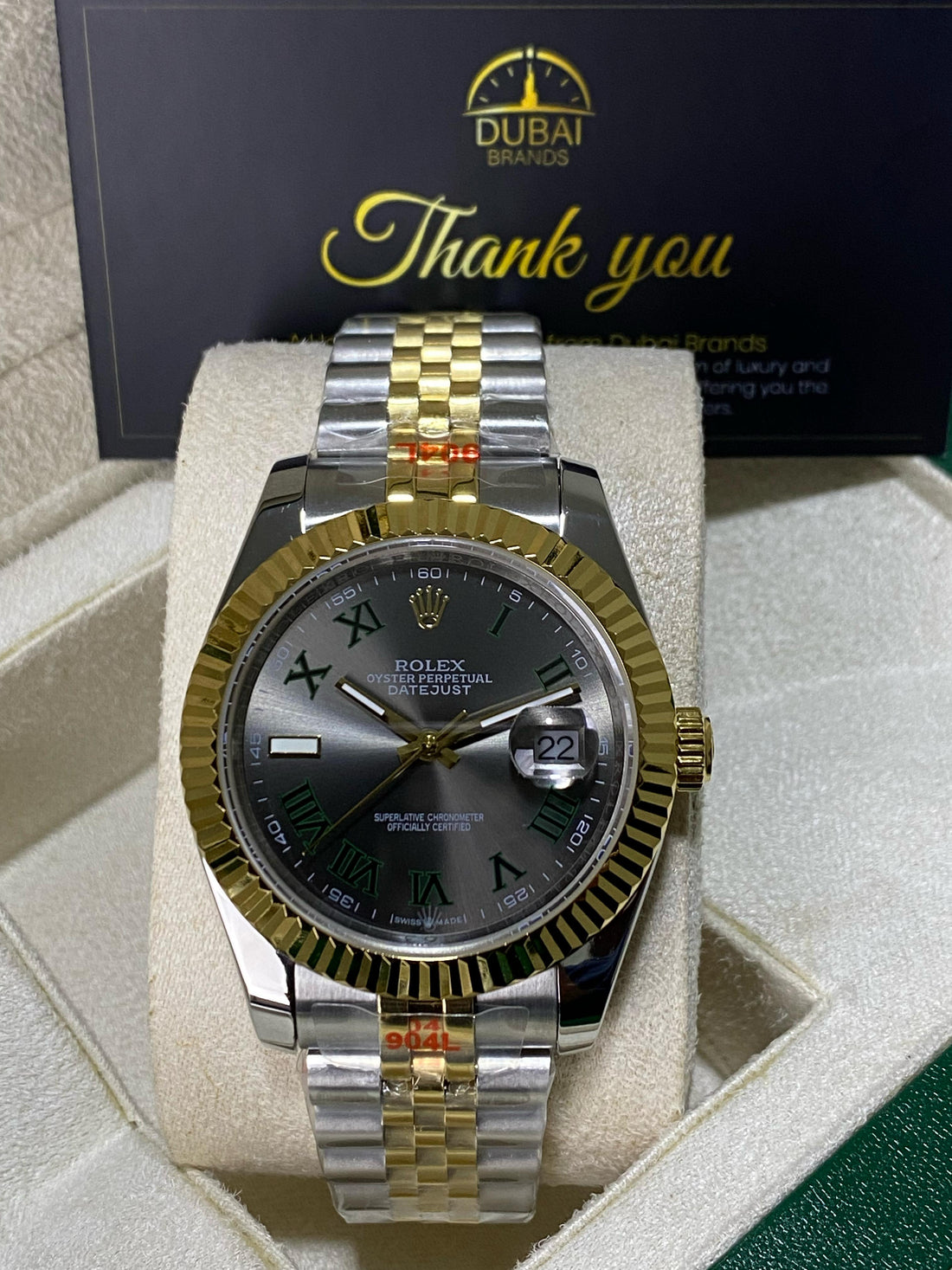 Rolex Datejust 41 mm Steel & Gold Slate Dial