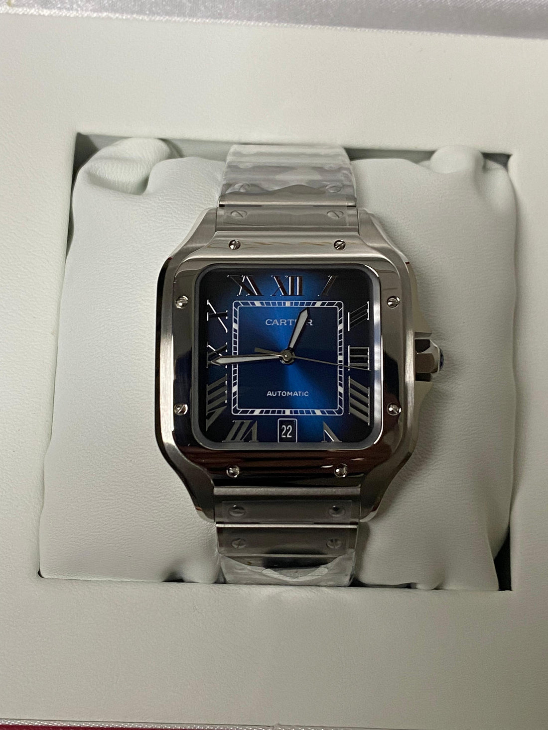 SUPER Clone  Cartier Santos Large  Blue Dial  Automatic  40mm