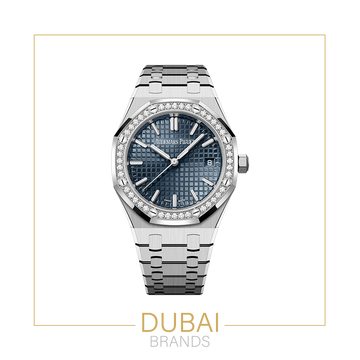 Audemars Piguet Royal Oak – Stainless Steel with Diamond Bezel & Blue Dial