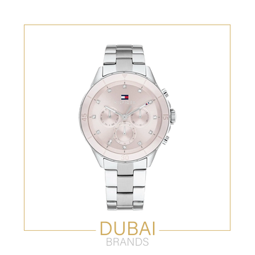 Tommy Hilfiger Original Multi-Function Watch For Women 1782706 Pink Dial Stainless Steel Bracelet