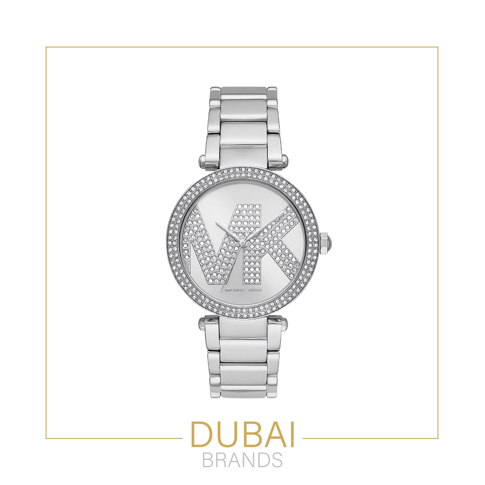 Michael Kors – Silver Dial with Crystal MK Logo – Silver Bracelet – Original