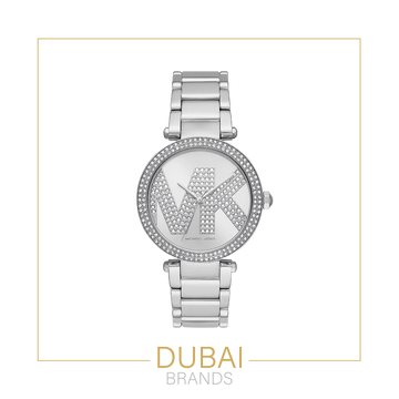 Michael Kors – Silver Dial with Crystal MK Logo – Silver Bracelet – Original