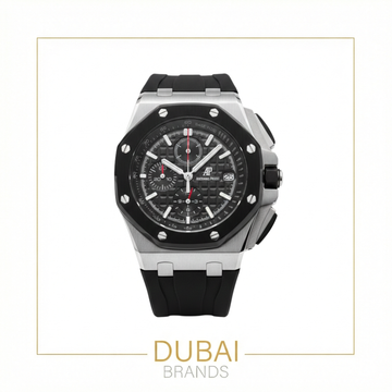 Audemars Piguet Royal Oak Offshore Chronograph 42 Stainless Steel Black Dial Black Subdials Ceramic Bezel Rubber Strap