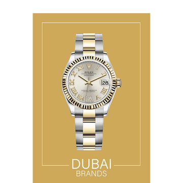 SC Rolex Datejust 31 White Dial Roman Fluted Bezel Oyster Two Tone