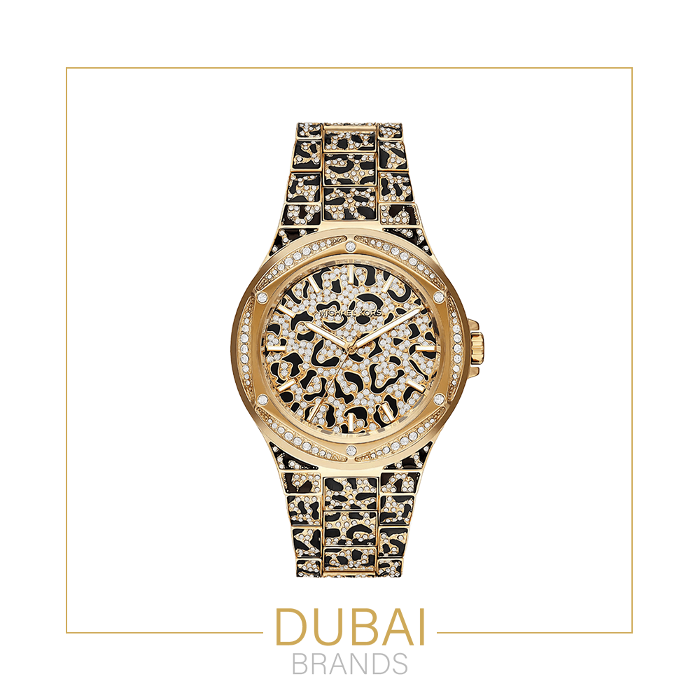 Michael Kors – Gold & Black Leopard Pattern with Crystals – Original