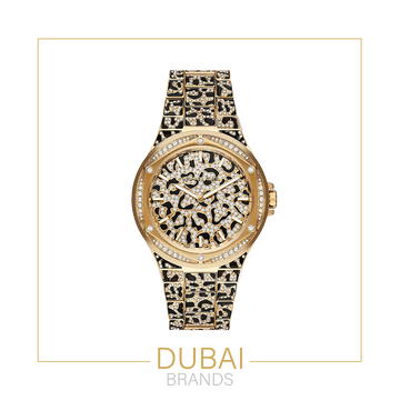 Michael Kors – Gold & Black Leopard Pattern with Crystals – Original