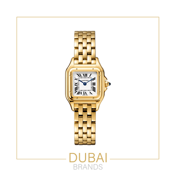 Cartier Panthère Small Yellow Gold White Dial Roman Numerals Bracelet