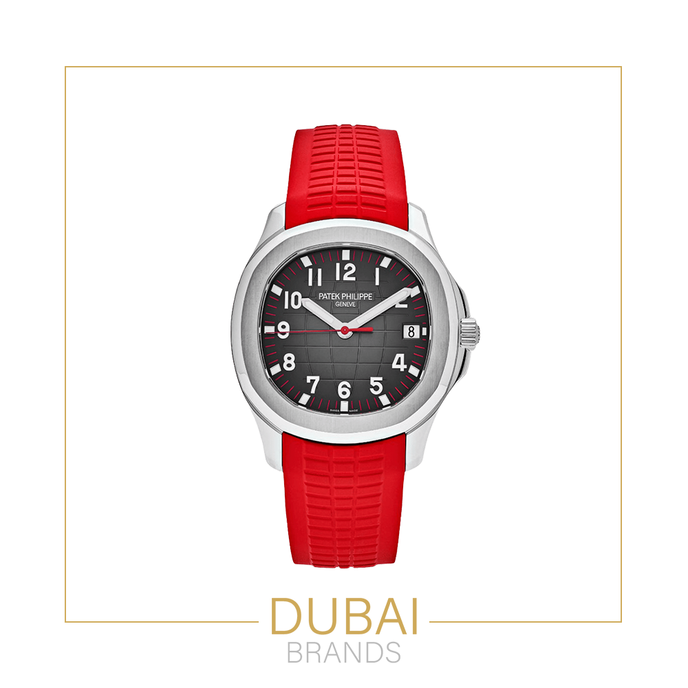 Patek Philippe Aquanaut – Red Rubber Strap – Black Dial – Automatic