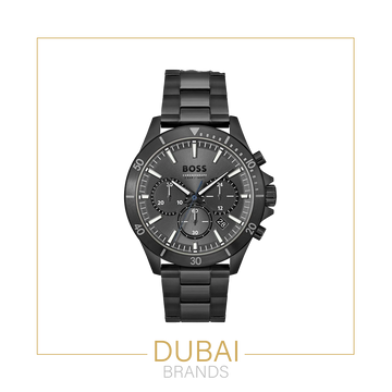 Hugo Boss Original Watch For Men 1514058 Chronograph Black Stainless Steel