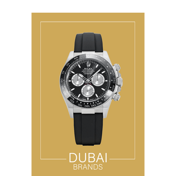 SC Rolex Daytona 40 Black Dial Stainless Steel Rubber Strap
