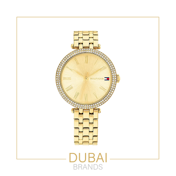Tommy Hilfiger Natalie Original Watch For Women 1782718 Gold Dial Stainless Steel Bracelet