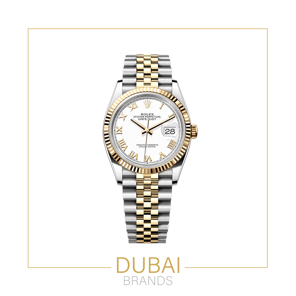 Rolex DateJust Silver-Gold White Dial