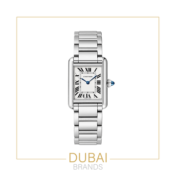 Cartier Tank Small White Dial Stainless Steel Bracelet
