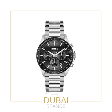 Hugo Boss Original Watch For Men 1514290 Chronograph Black Dial Stainless Steel