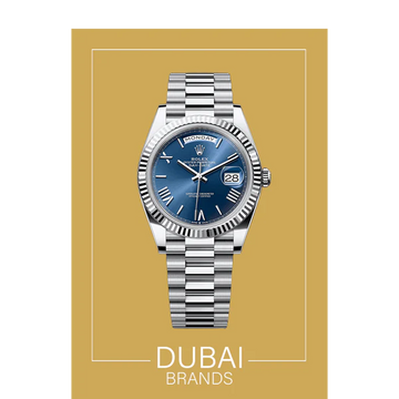 SC Rolex Day Date 40 Stainless Steel Blue Dial President Fluted