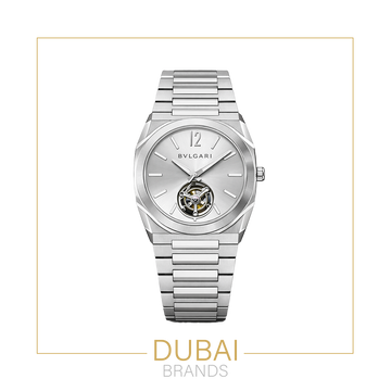 Bvlgari Octo Finissimo Tourbillon Automatic Watch For Men 40MM Silver Dial Stainless Steel Bracelet
