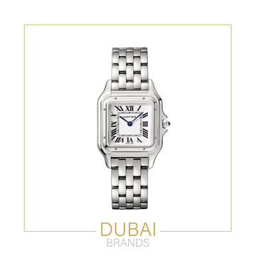 Cartier Panthère Style Ivory Roman Dial Stainless Steel Bracelet Quartz