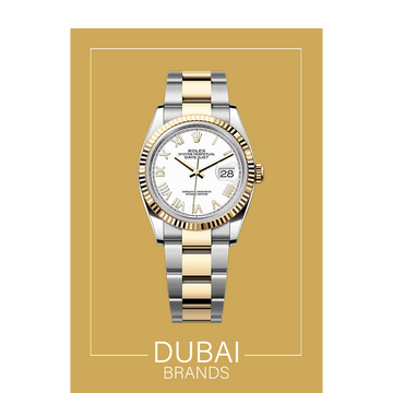 SC Rolex Datejust 31 White Dial Roman Fluted Bezel Oyster Two Tone