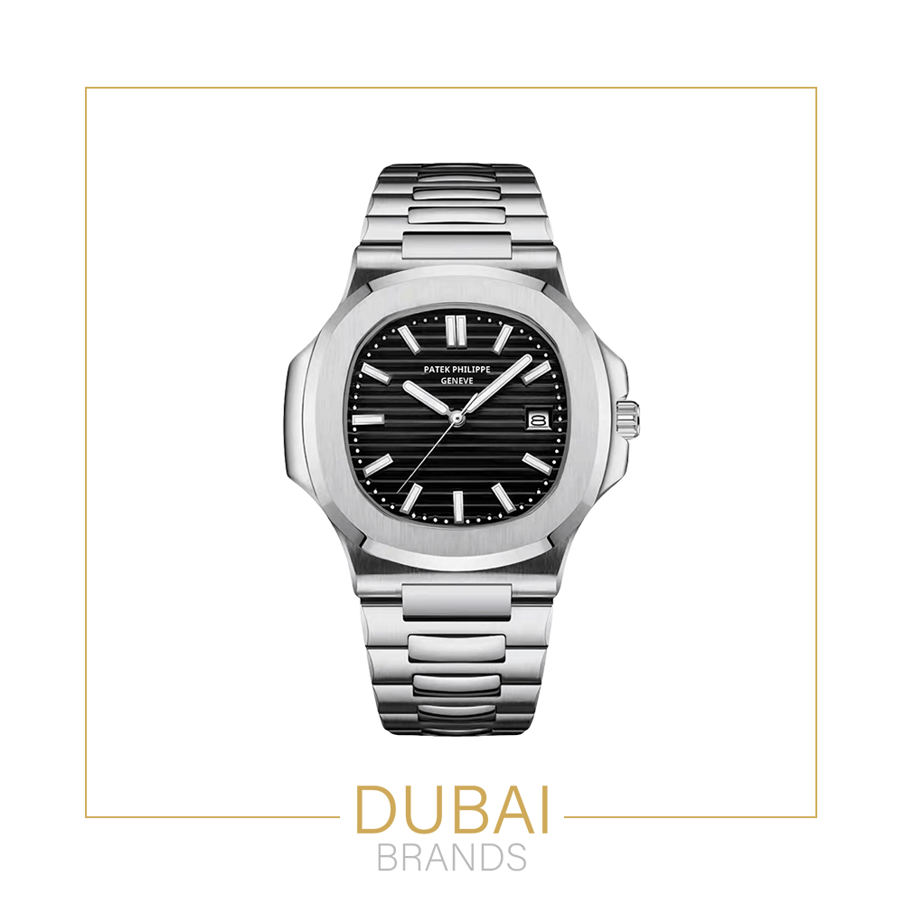 Patek Philippe Nautilus – Black Dial – Stainless Steel Bracelet – Automatic