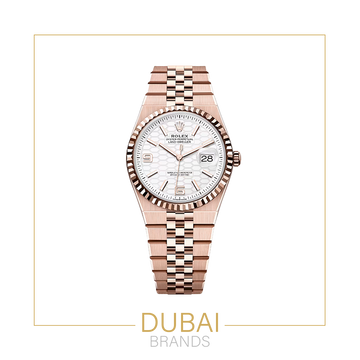 Rolex Land-Dweller  White Honeycomb Dial  Jubilee Bracelet  Rose Gold Tone