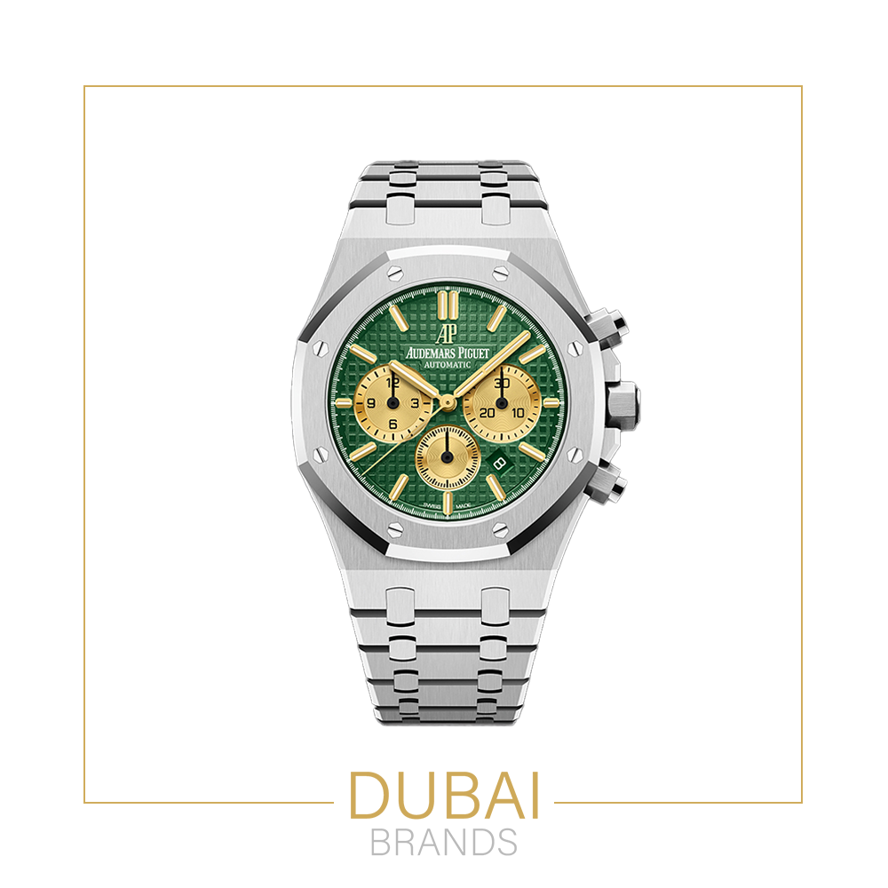 Audemars Piguet Royal Oak Chronograph – Green Dial with Gold Sub-Dials – Full Stainless Steel