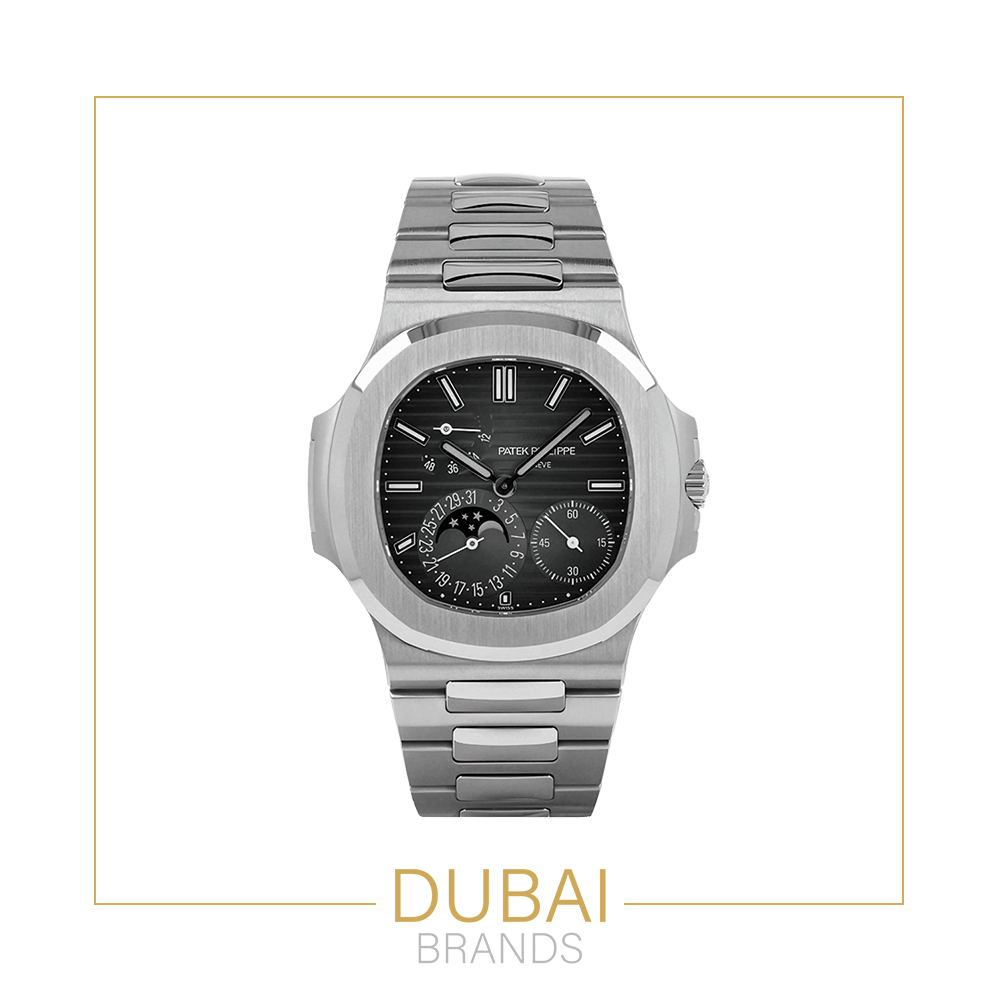 Patek Philippe Nautilus Moonphase Manual Wind Black Dial