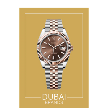 SC Rolex Datejust 41 Two Tone Rose Gold Chocolate Dial Jubilee Fluted