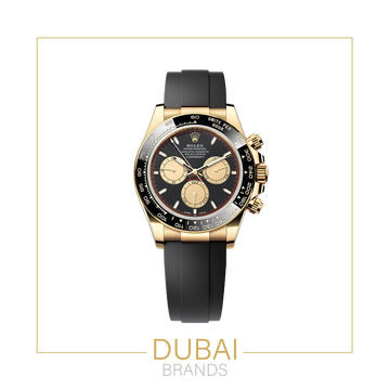 Rolex Daytona Yellow Gold – Black & Champagne Dial Rubber Strap