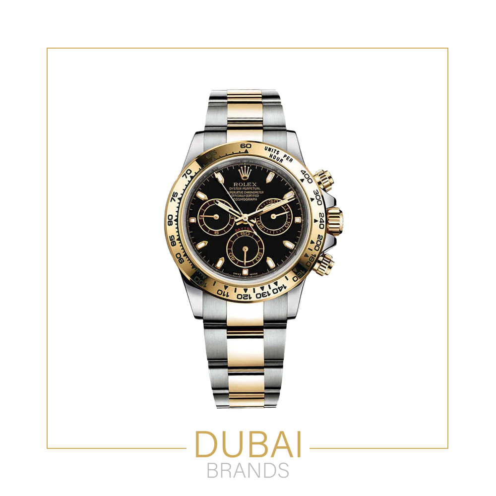 Rolex Cosmograph Daytona  Black Dial Two-Tone Gold & Steel