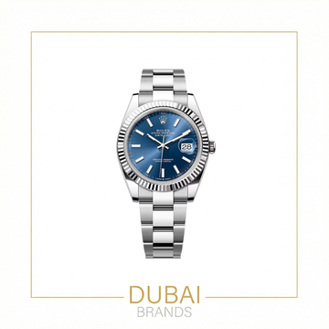 Rolex Datejust 41 Stainless Steel Blue Dial Baton Fluted Oyster