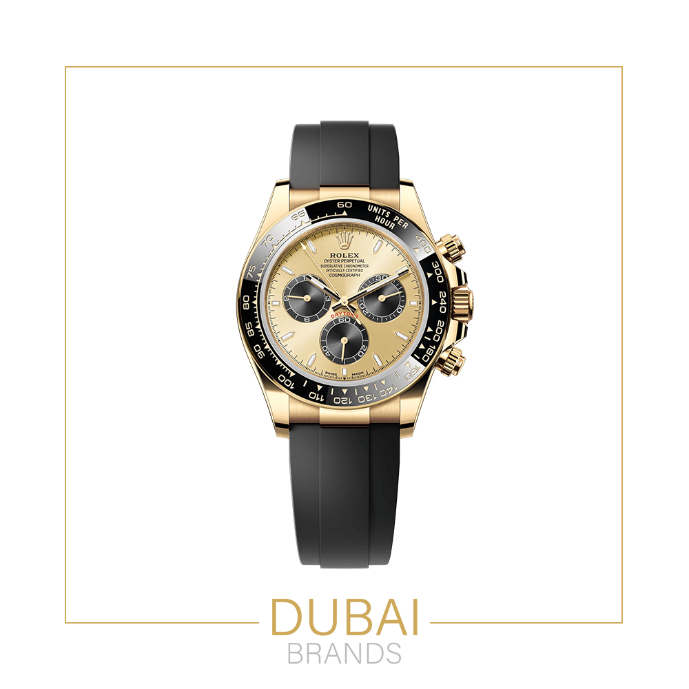 OYSTER FLEX DEYTONA COSMOGRAPH gold dial black chronograph