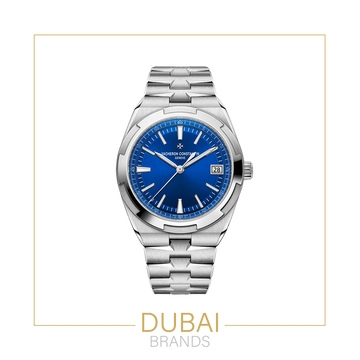 Vacheron Constantin Overseas Blue Sunburst Dial Stainless Steel Integrated Bracelet