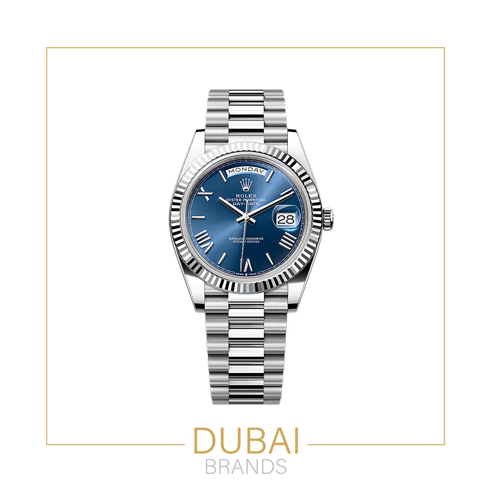 ROLEX Day Date Silver-Blue Dial