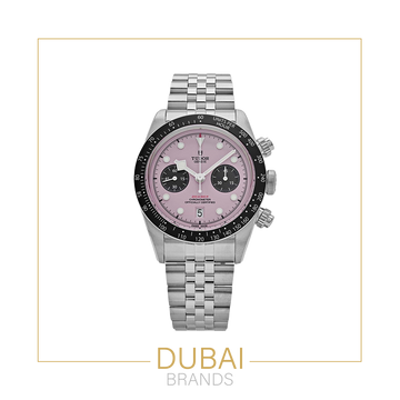 Tudor Black Bay Chronograph 41mm Pink Dial Black Bezel Stainless Steel Jubilee Bracelet