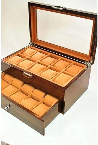 Two-Level Watch Storage Box – Holds up to 20 Watches