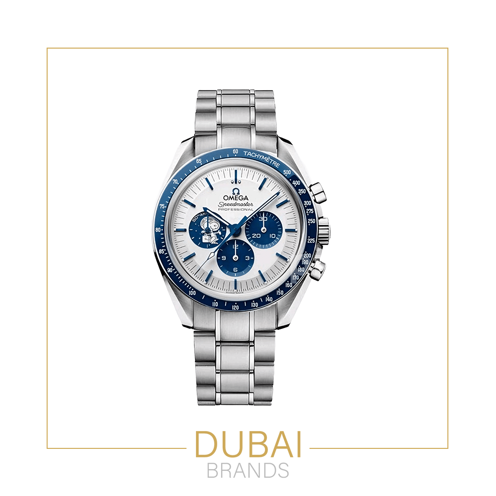 Omega Speedmaster Professional Moonwatch – White Dial – Blue Sub-dials – Quartz